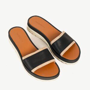 See by Chloe Robin Black Platform Slide Sandals